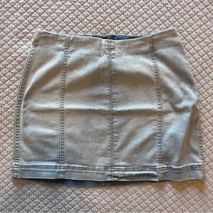 Light blue jeans miniskirt